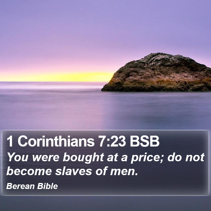 1 Corinthians 7:23 BSB Bible Study