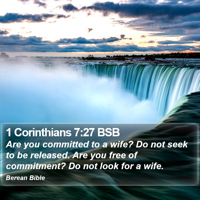 1 Corinthians 7:27 BSB Bible Study