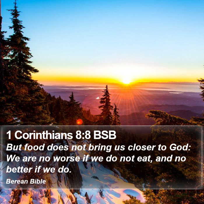 1 Corinthians 8:8 BSB Bible Study