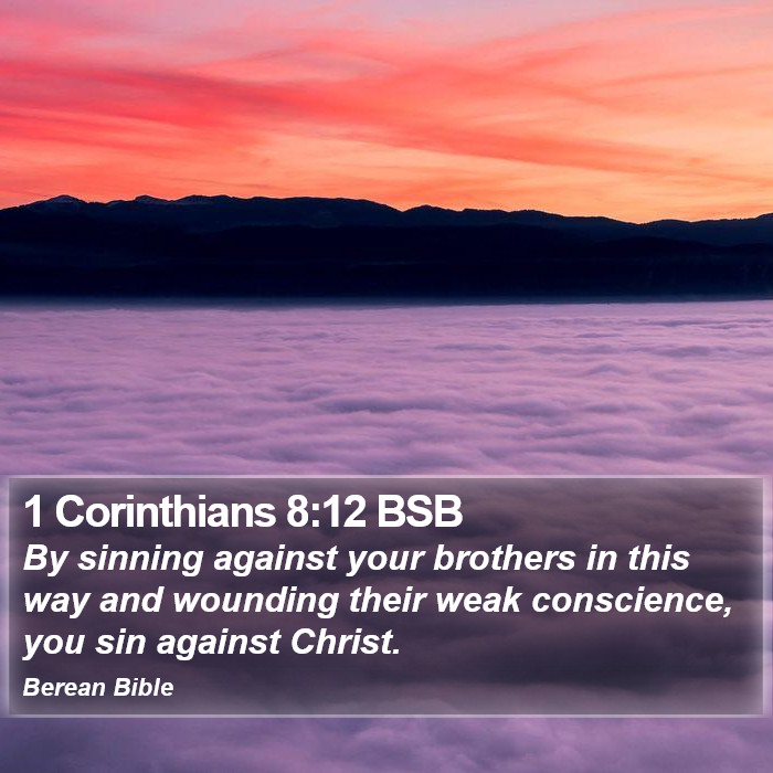 1 Corinthians 8:12 BSB Bible Study