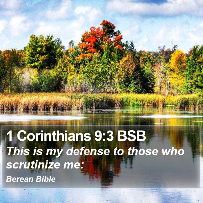 1 Corinthians 9:3 BSB Bible Study