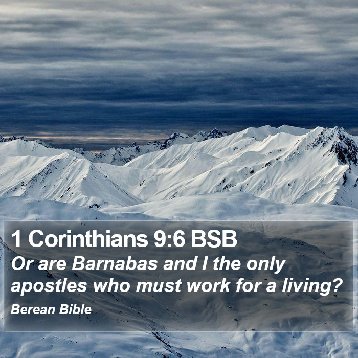 1 Corinthians 9:6 BSB Bible Study