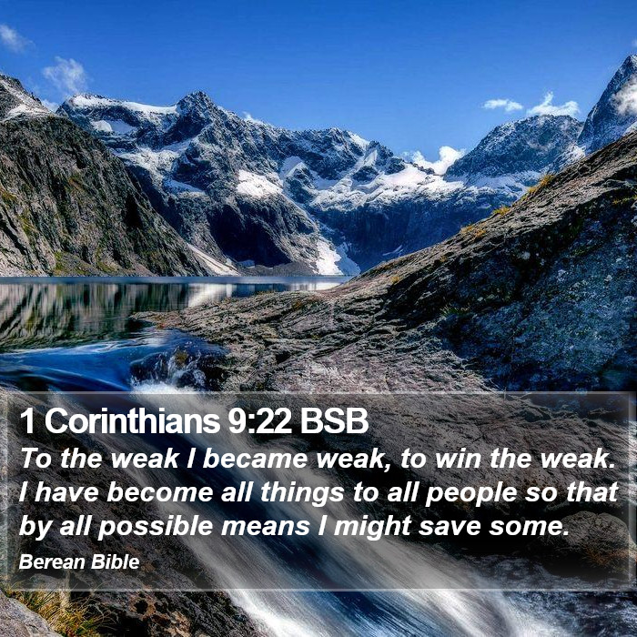 1 Corinthians 9:22 BSB Bible Study