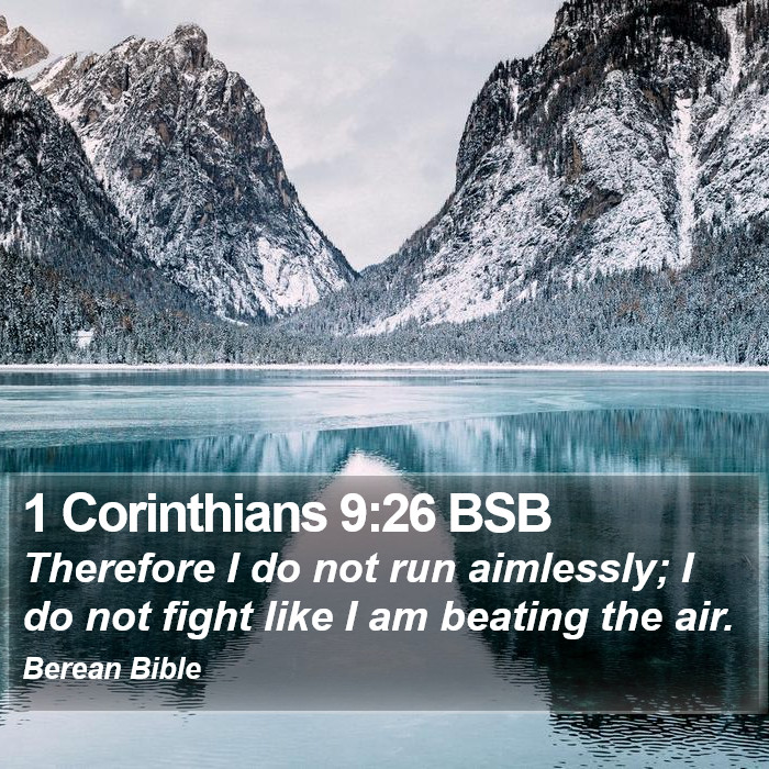 1 Corinthians 9:26 BSB Bible Study