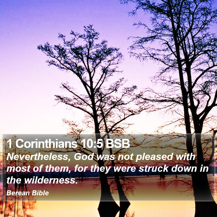 1 Corinthians 10:5 BSB Bible Study