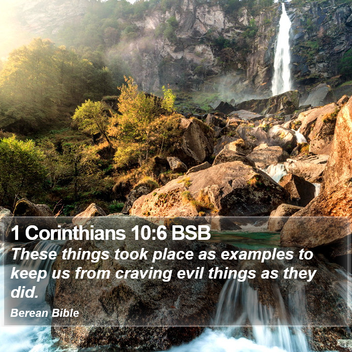 1 Corinthians 10:6 BSB Bible Study