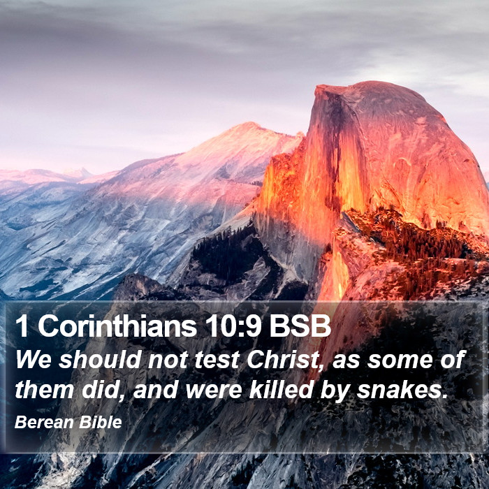 1 Corinthians 10:9 BSB Bible Study