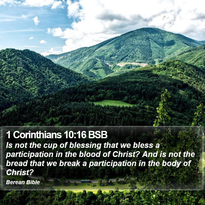 1 Corinthians 10:16 BSB Bible Study