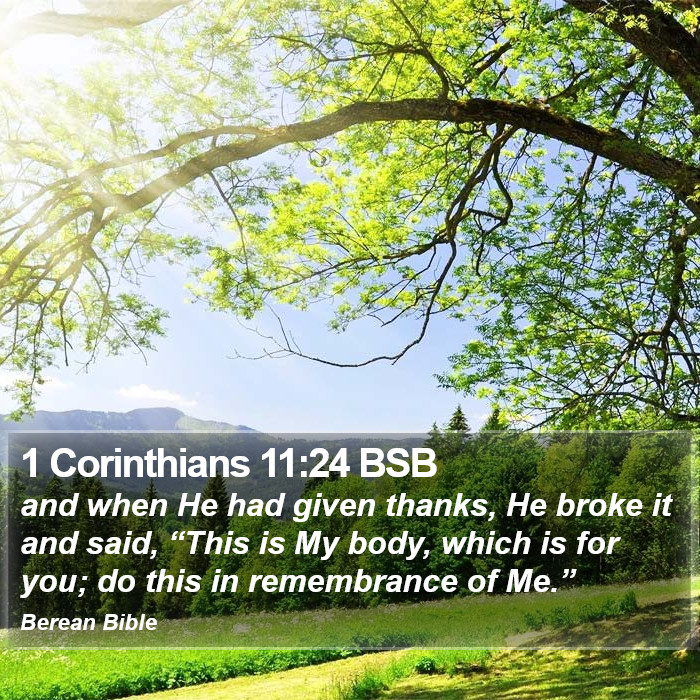 1 Corinthians 11:24 BSB Bible Study