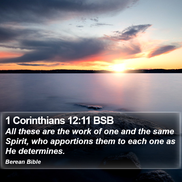 1 Corinthians 12:11 BSB Bible Study