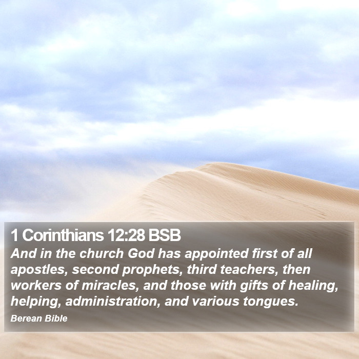 1 Corinthians 12:28 BSB Bible Study