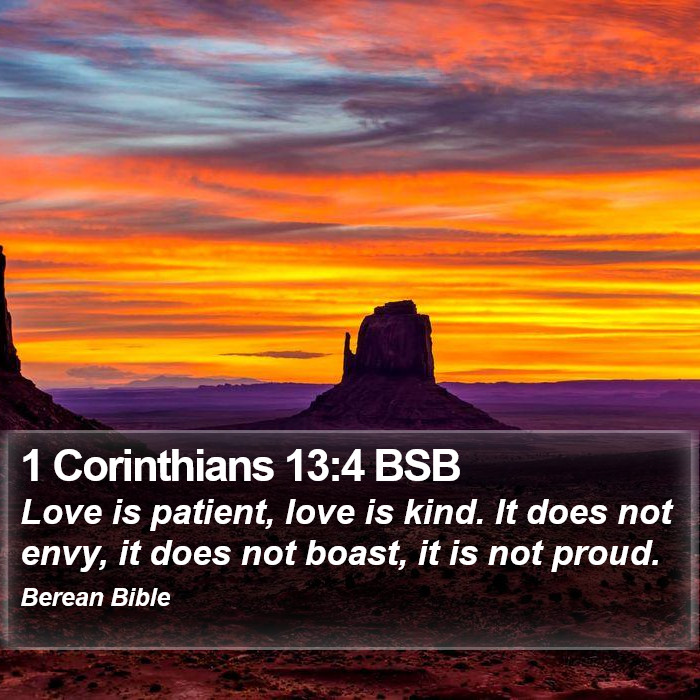 1 Corinthians 13:4 BSB Bible Study