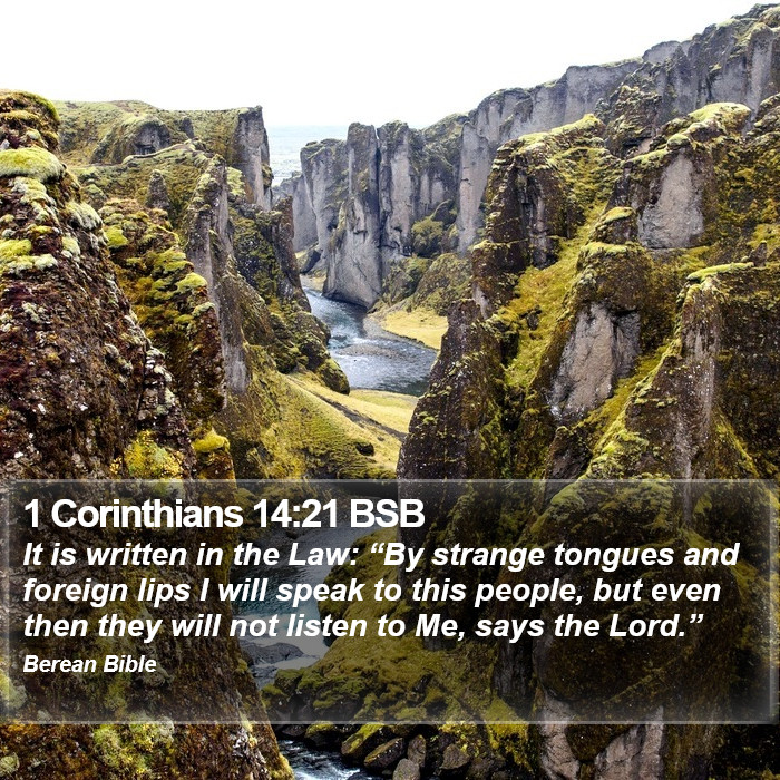 1 Corinthians 14:21 BSB Bible Study