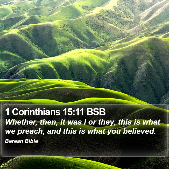 1 Corinthians 15:11 BSB Bible Study