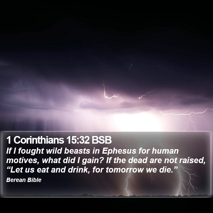 1 Corinthians 15:32 BSB Bible Study