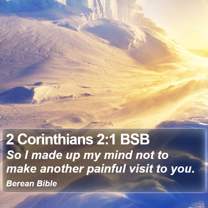 2 Corinthians 2:1 BSB Bible Study