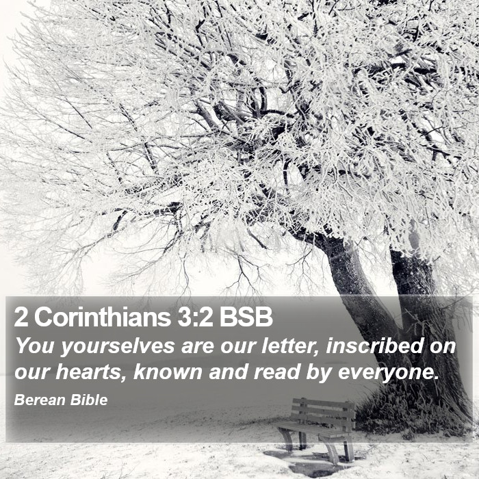 2 Corinthians 3:2 BSB Bible Study