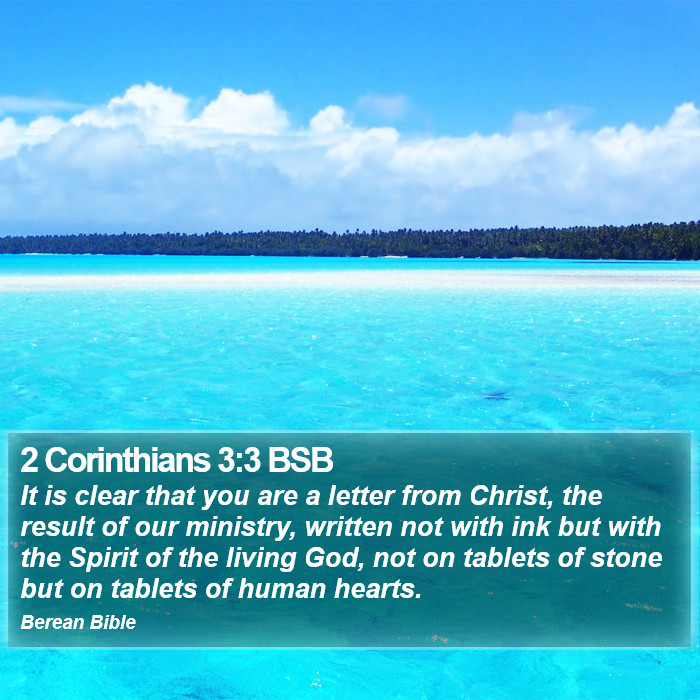 2 Corinthians 3:3 BSB Bible Study