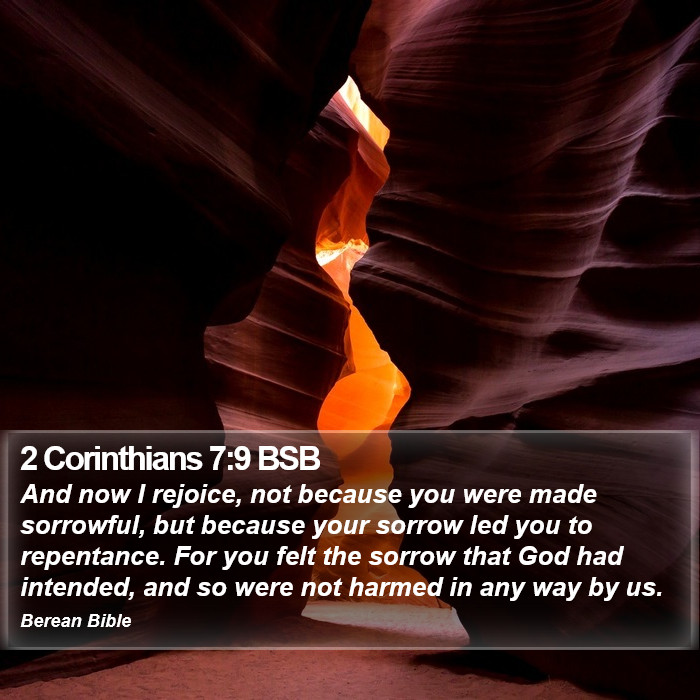 2 Corinthians 7:9 BSB Bible Study