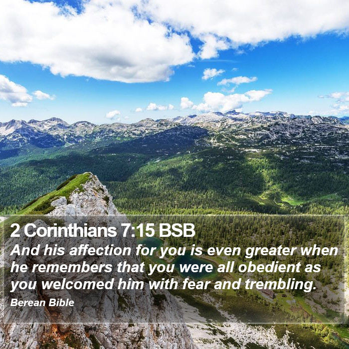 2 Corinthians 7:15 BSB Bible Study