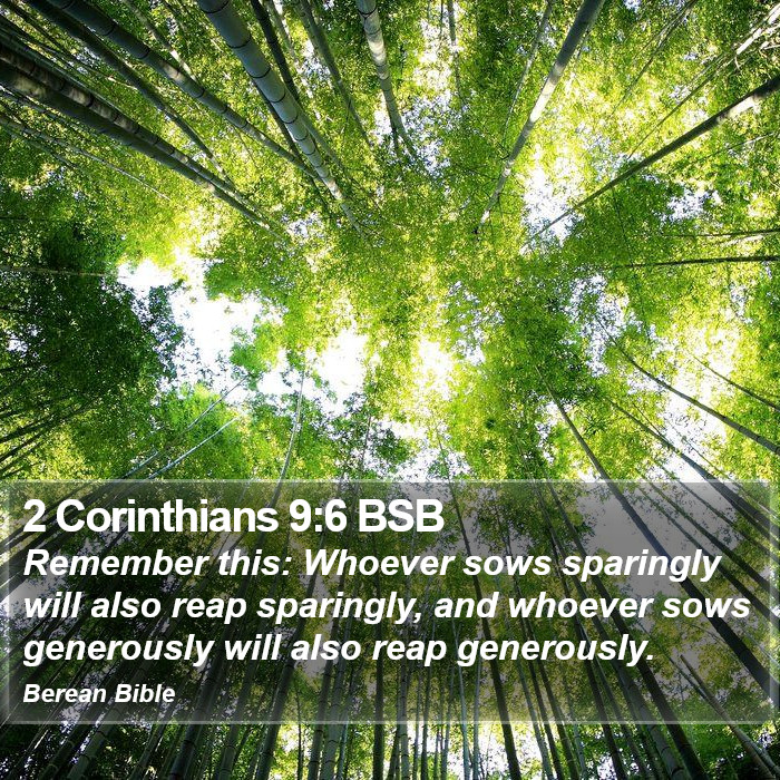 2 Corinthians 9:6 BSB Bible Study