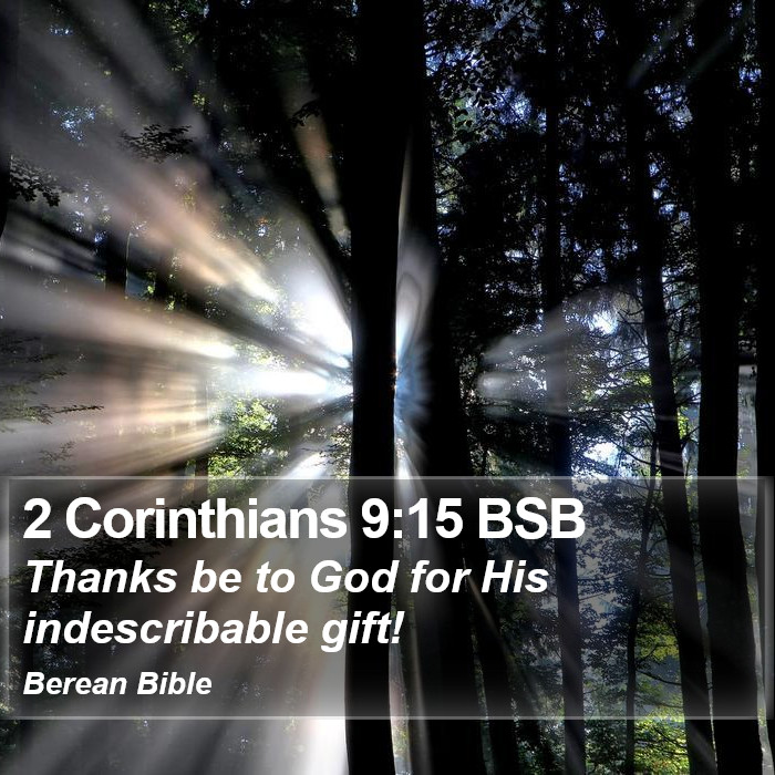 2 Corinthians 9:15 BSB Bible Study