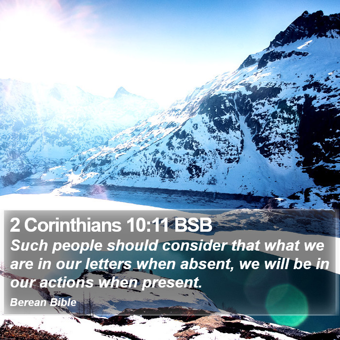 2 Corinthians 10:11 BSB Bible Study