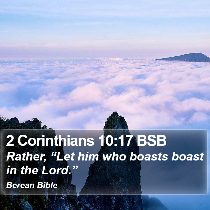 2 Corinthians 10:17 BSB Bible Study