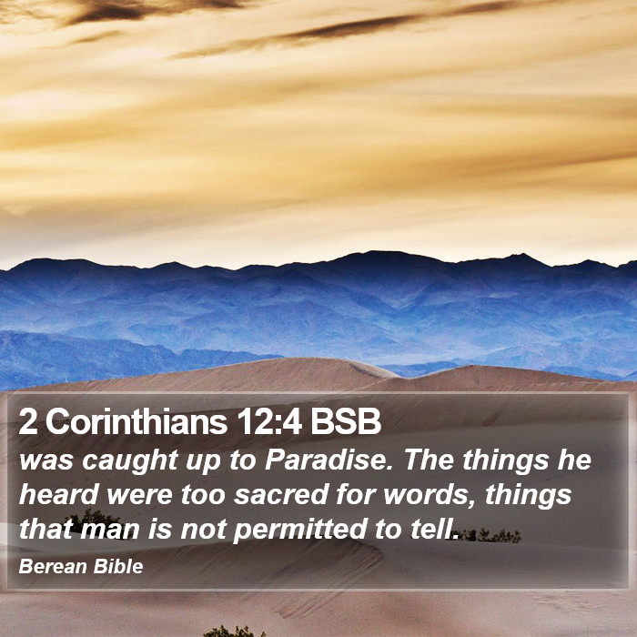 2 Corinthians 12:4 BSB Bible Study