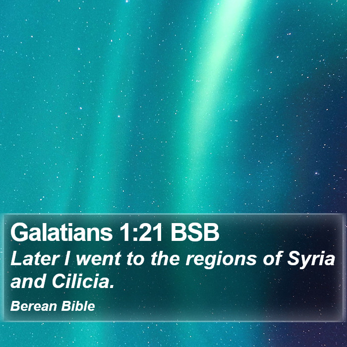 Galatians 1:21 BSB Bible Study