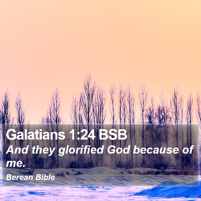 Galatians 1:24 BSB Bible Study