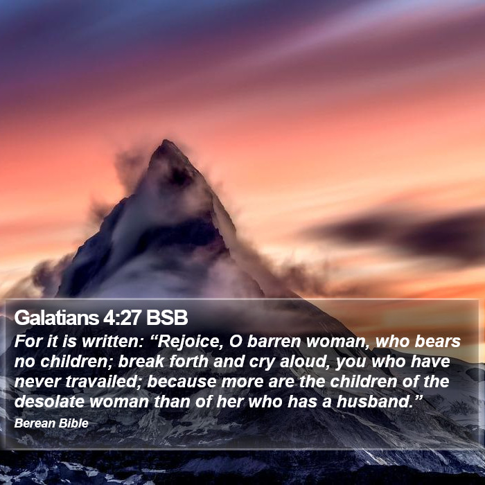 Galatians 4:27 BSB Bible Study