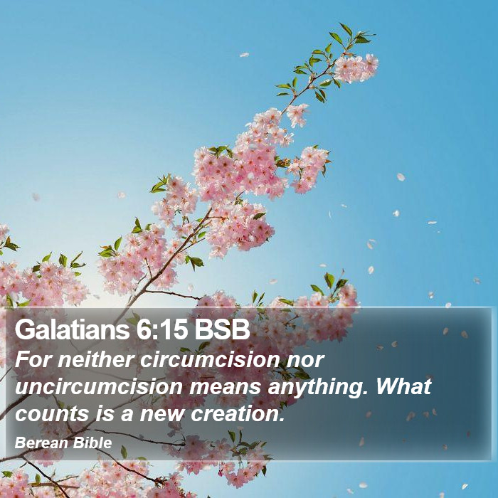 Galatians 6:15 BSB Bible Study