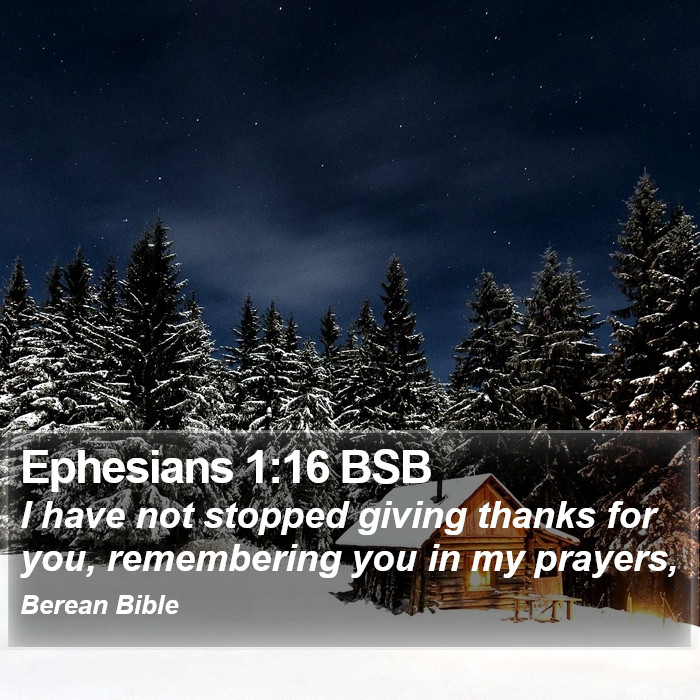 Ephesians 1:16 BSB Bible Study