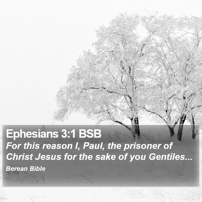 Ephesians 3:1 BSB Bible Study