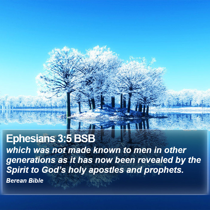 Ephesians 3:5 BSB Bible Study