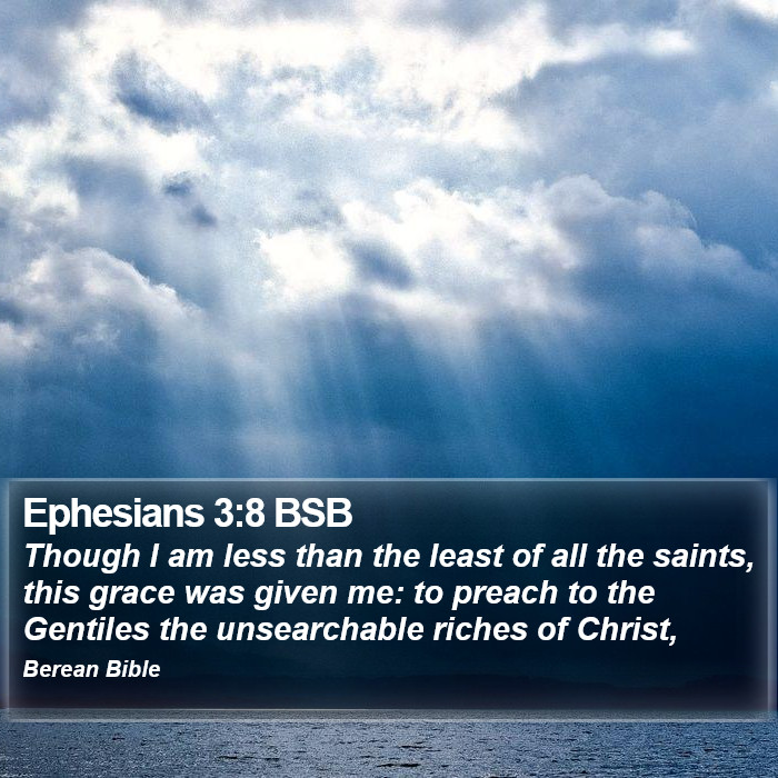 Ephesians 3:8 BSB Bible Study