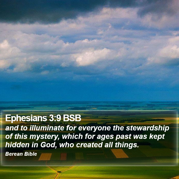 Ephesians 3:9 BSB Bible Study