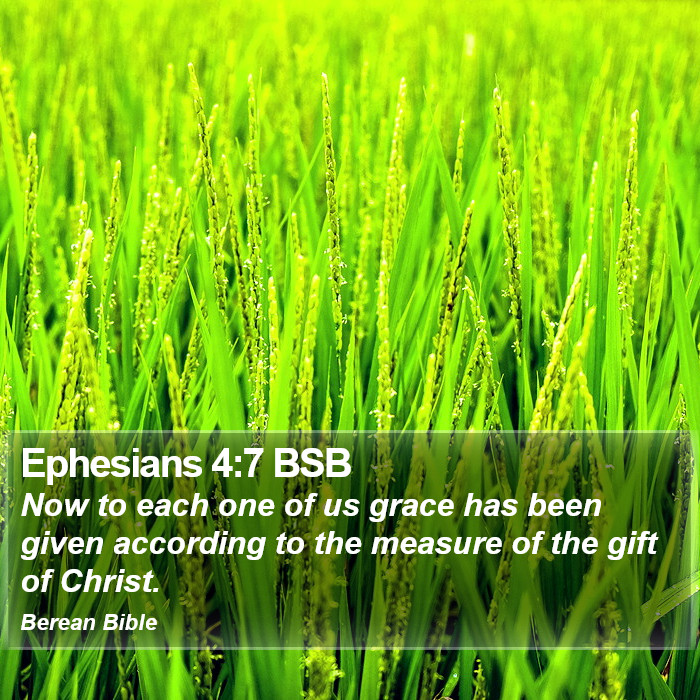 Ephesians 4:7 BSB Bible Study