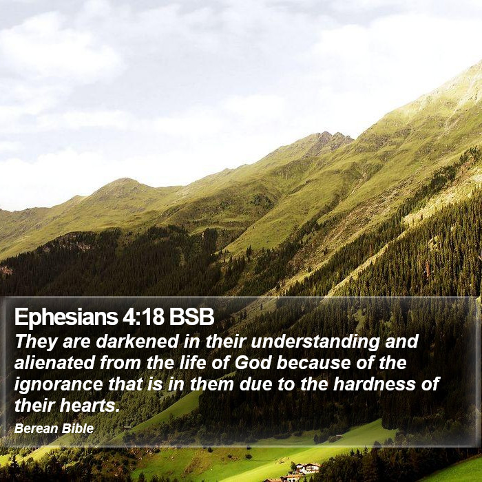 Ephesians 4:18 BSB Bible Study