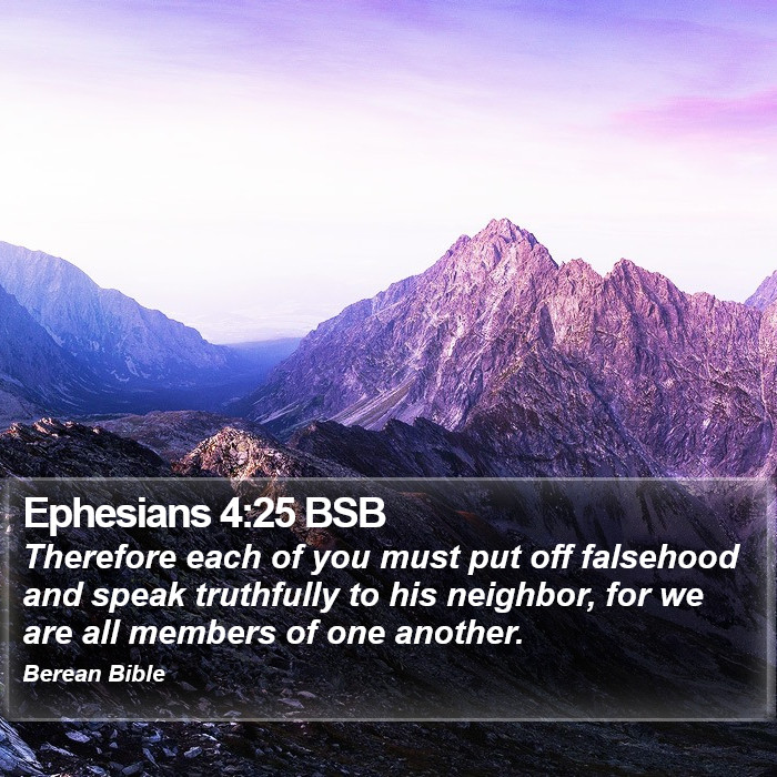 Ephesians 4:25 BSB Bible Study