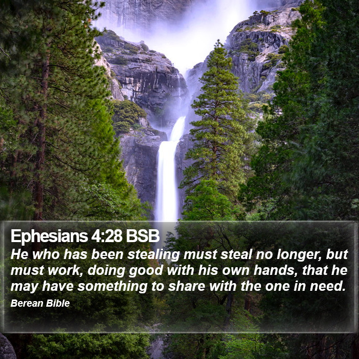 Ephesians 4:28 BSB Bible Study