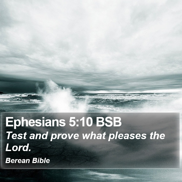 Ephesians 5:10 BSB Bible Study