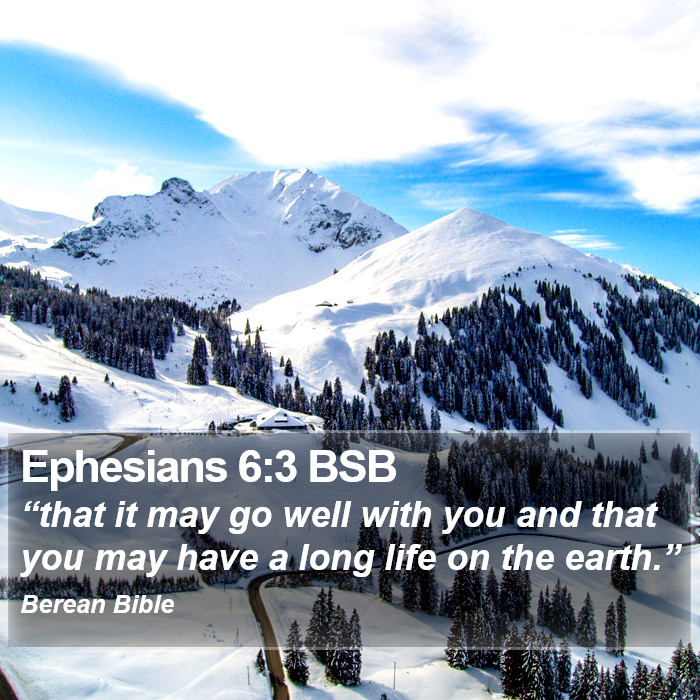 Ephesians 6:3 BSB Bible Study