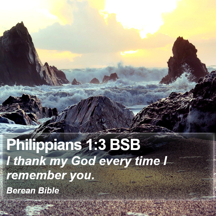 Philippians 1:3 BSB Bible Study