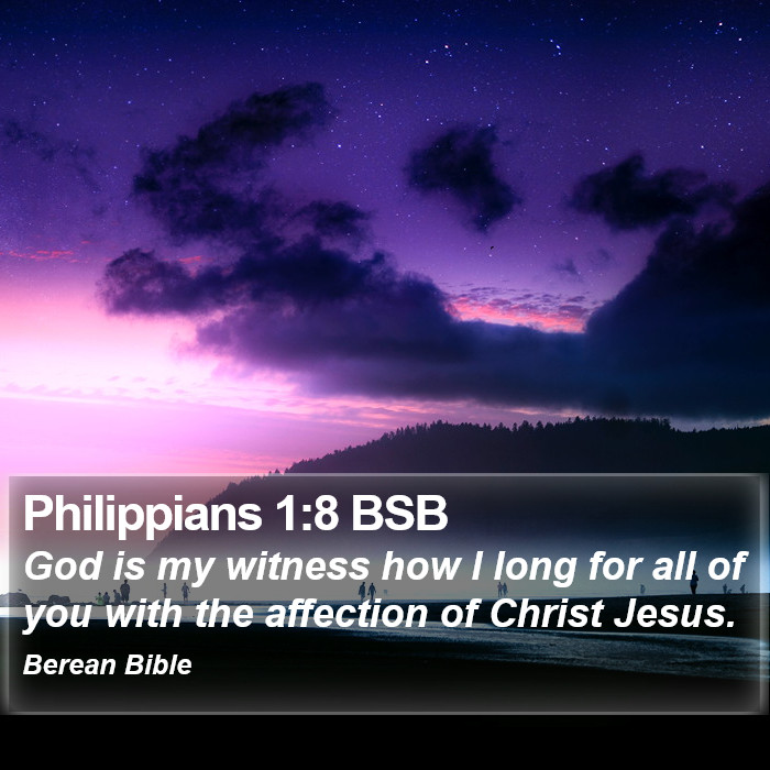 Philippians 1:8 BSB Bible Study