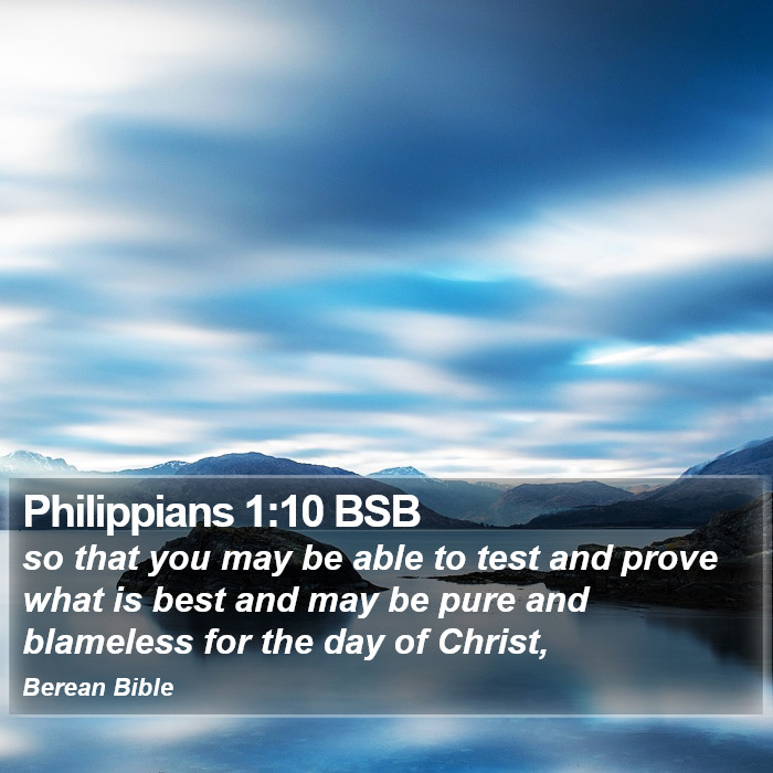 Philippians 1:10 BSB Bible Study