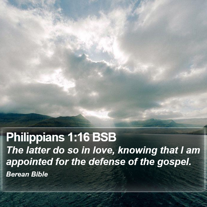 Philippians 1:16 BSB Bible Study