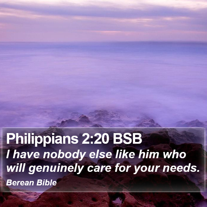 Philippians 2:20 BSB Bible Study