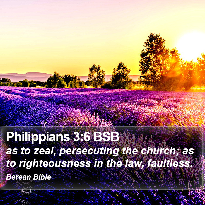 Philippians 3:6 BSB Bible Study